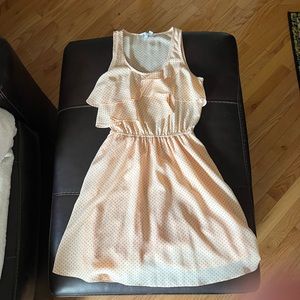 Bcbg Generation XXS pale pink with black print dress